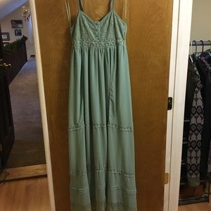 Hommage mint green maxi dress